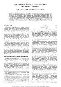 Assessment of Stability of Slopes under Drawdown C