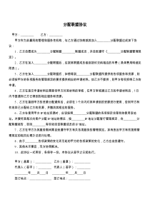 分配联盟协议
