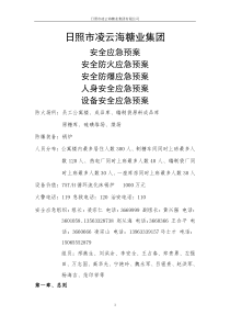 凌云海糖业集团安全应急预案