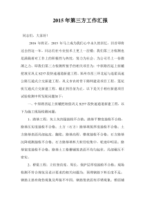 第三方工作总结2015