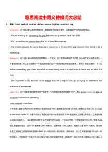雅思阅读同义替换词大总结