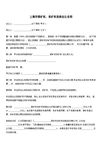 上海市探矿权、采矿权拍卖出让合同