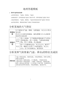 地理答题模板(图片版含答题术语)