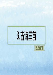 新人教六下语文第3课古诗三首课后练习题课件