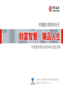 中银贵宾俱乐部运营方案081210