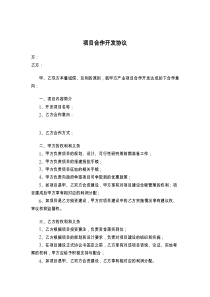 项目合作开发协议