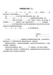 专利权转让合同（七）