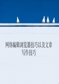 网络编辑浏览器使用技巧以及怎样提高工作效率