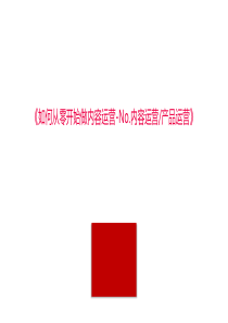 从零开始,讲透内容运营-2017年