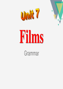 《Films》GrammarPPT