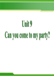 《Can you come to my party》PPT课件9
