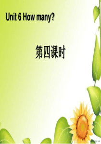 《How many》第四课时PPT课件