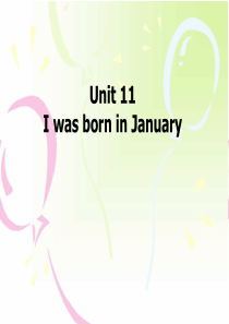 《I was born in January》PPT