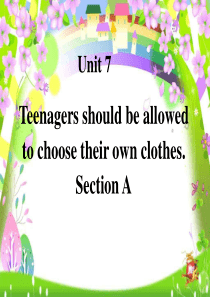 《Teenagers should be allowed to choose their own c