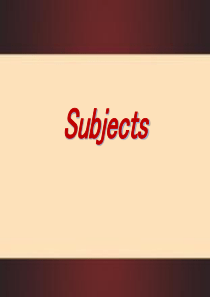 《Subjects》PPT