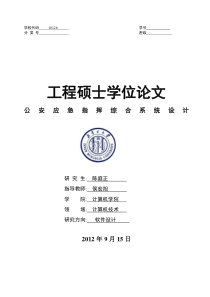 安局应急指挥及信息化系统建设方案(10月20日)