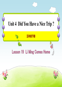 《Li Ming Comes Home》Did You Have a Nice Trip PPT课件