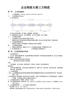 企业物流与第三方物流教案