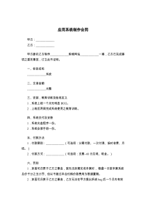 应用系统制作合同