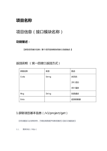 (完整版)接口文档样例模板