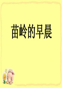 《苗岭的早晨》PPT课件