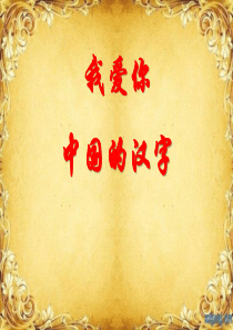 《我爱你，中国汉字》PPT课件