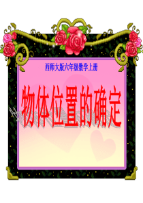 《物体位置的确定》图形的变换和确定位置PPT课件