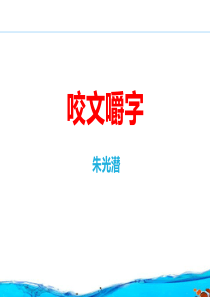 《咬文嚼字》PPT
