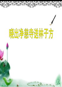 《晓出净慈寺送林子方》PPT课件9
