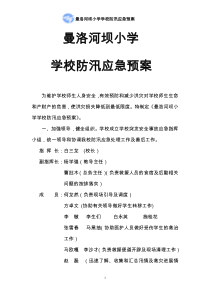 曼洛河坝小学小学校安全事故应急预案
