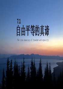 《自由平等的真谛》PPT优秀课件