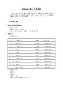 桥梁施工事故应急预案