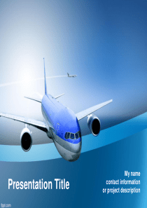 适合航空客运 货运的交通运输PPT模板
