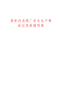 洗煤厂事故应急预案总则