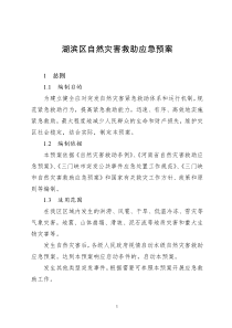 湖滨区自然灾害救助应急预案