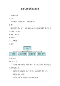 家居用品淘宝商城运营方案