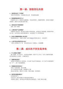 七下道德与法治全书知识点