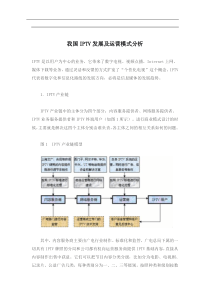 我国IPTV发展及运营模式分析(doc10)(1)