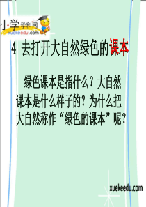 四年级上语文课件-打开大自然绿色的课本3语文A版