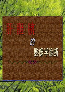 肝胆胰的影像学诊断