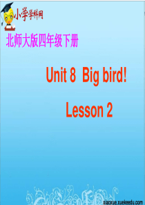 四年级下英语课件-Unit8-big-bird(4)-北师大版(三起)【小学学科网】