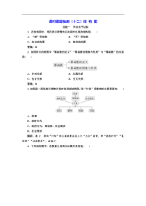 2017-2018学年高中数学人教A版选修1-2：课时跟踪检测（十二）结 构 图 Word版含解析