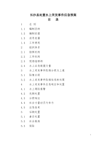 长沙县处置水上突发事件应急预案