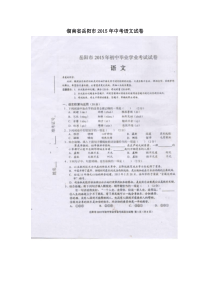 2015年岳阳市中考语文试卷