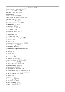 高考英语重点短语(1650个)