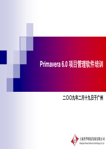 PrimaveraP6项目管理软件培训