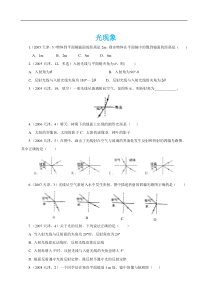 2020年中考物理真题分类汇编--光现象