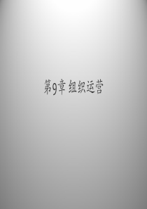第9章组织运营