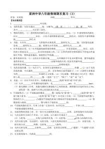 江苏省无锡市前洲中学2018-2019学年八年级上学期期末复习物理试题