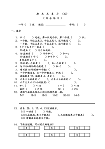 一年级上册综合练习题